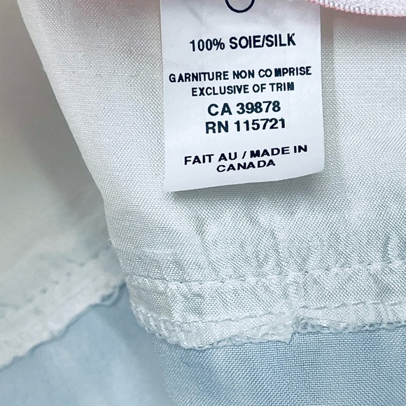 Blue and cream silk dress for little girls - Picture 7 of 7